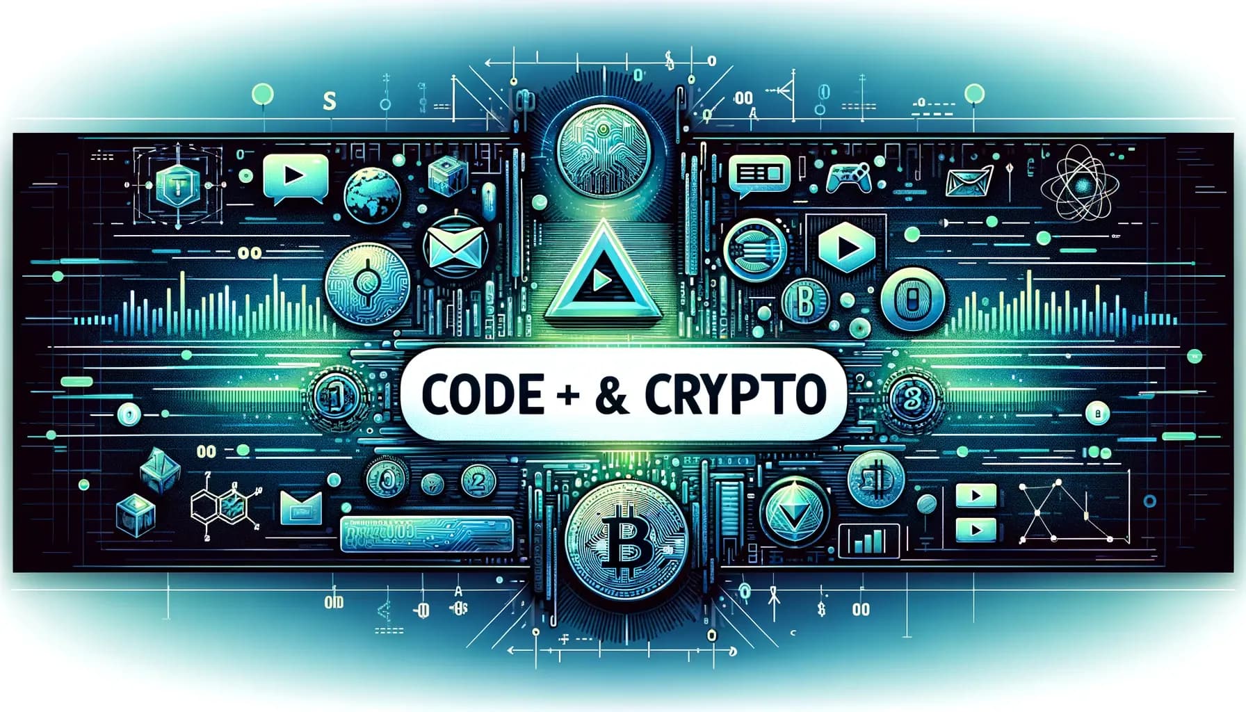 code and crypto logo